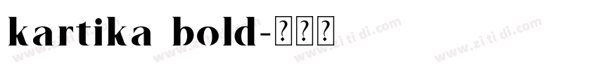 kartika bold字体转换